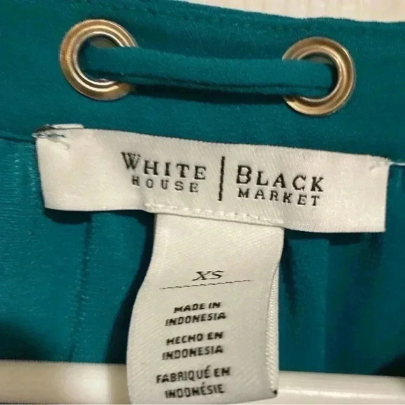 White House Black Market Women’s Sleeveless Blouse Top Turquoise Sz. XS - Picture 5 of 6
